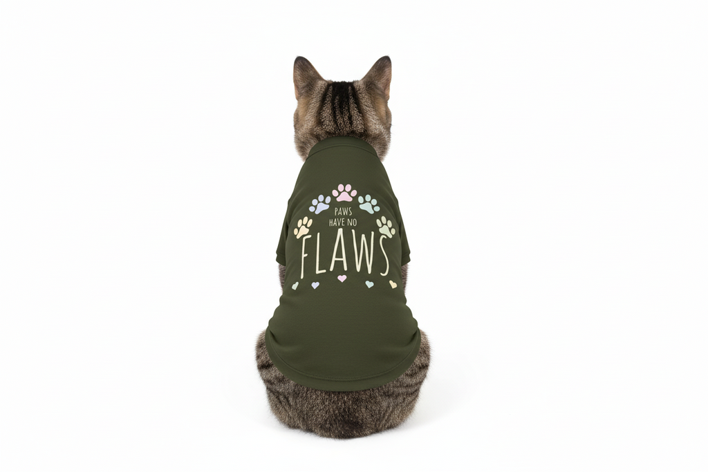Paws have no flaws - Olive T-shirt